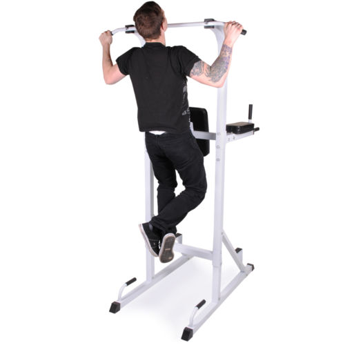 TRICEPS DIPS PULL CHIN UP KNEE LEG RAISE BAR CRUNCH POWER MULTI STATION